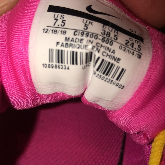 Used Women’s Nike Vapor Max Plus Laser Fuchsia Psychic Pink Size 7.5 CI9900-600 - Picture 9 of 11